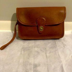 Coach clutch all leather